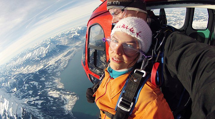 Helikopter Skydive Interlaken Zwitserland
