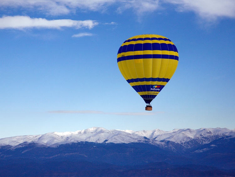 Luchtballonvaart nabij Barcelona